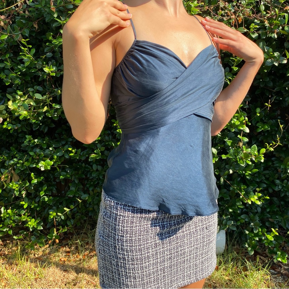 Silk wrap top